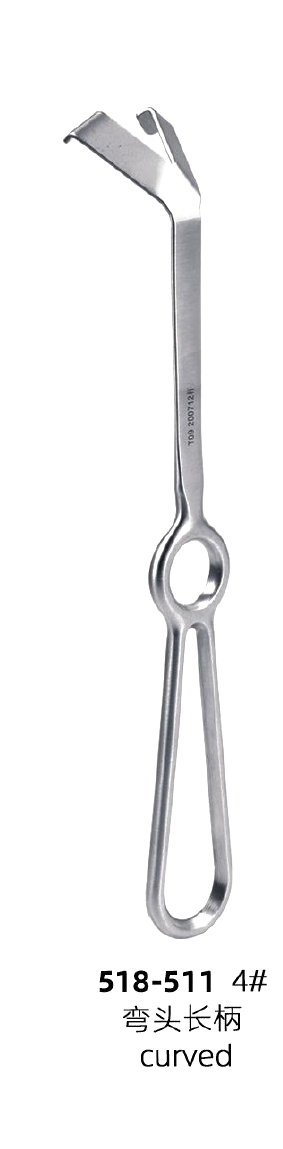 Cheek Retractor 4# — Curved, Long Handle
