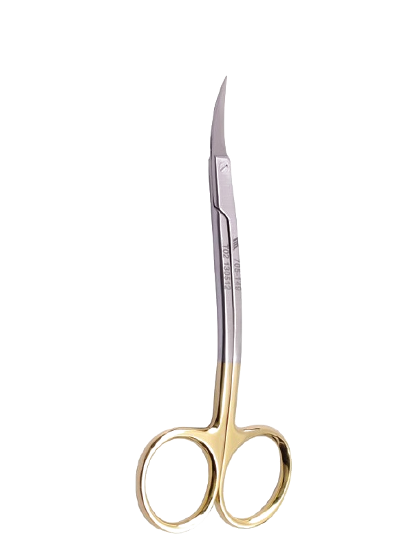 Tissue Scissors — Curved Serrated (S-Shape)