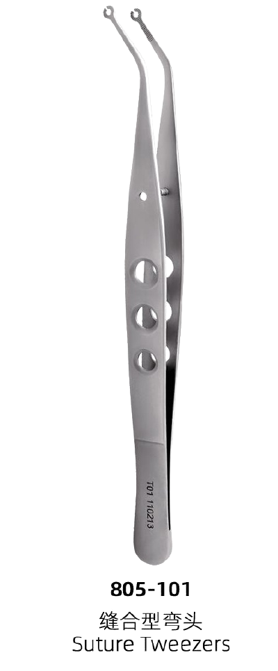 Suture Tweezers — Curved