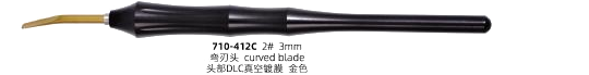 Pen-Elevator C 2# · 3mm Curved Blade (DLC Gold)