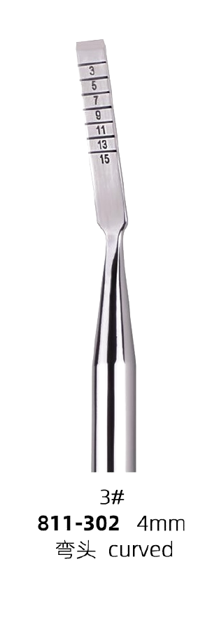 Chisel — Single Slant, Curved (Scaled)